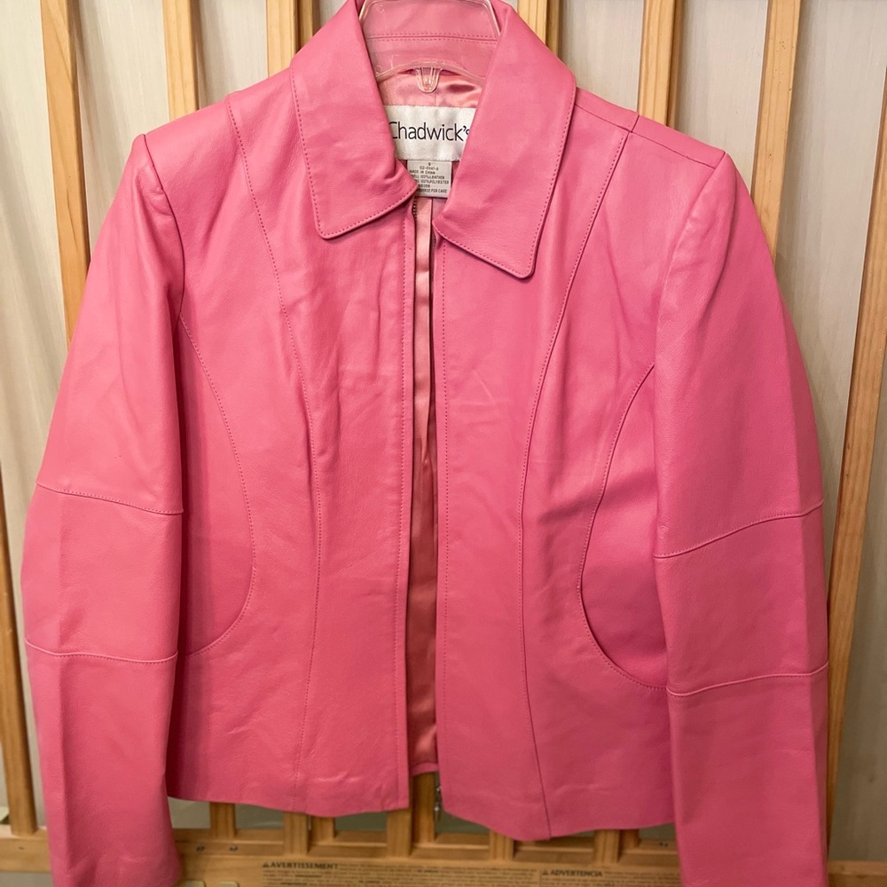 Pink 100% Leather Chadwick’s Jacket in Size Small.